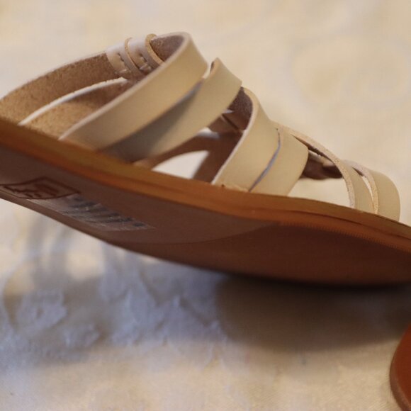 Wonderly Avery White Strappy Sandal Size 8.5 Man Made Materials Flats - Picture 9 of 12